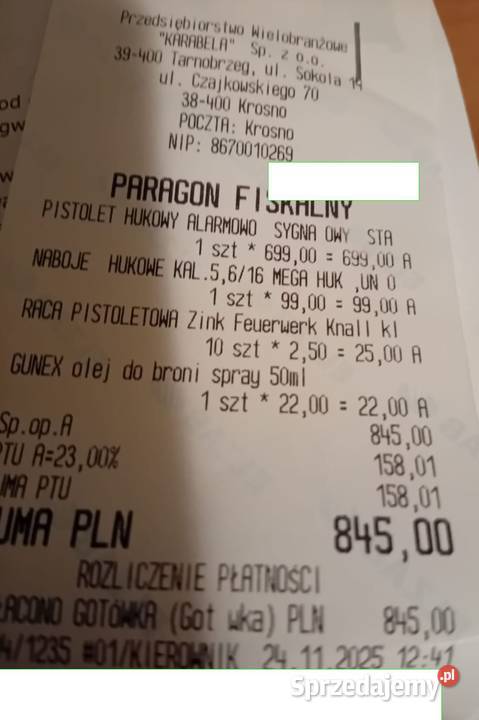 Pistolet hukowy alarmowo sygnałowy STALKER M906 podkarpackie Krosno sprzedam