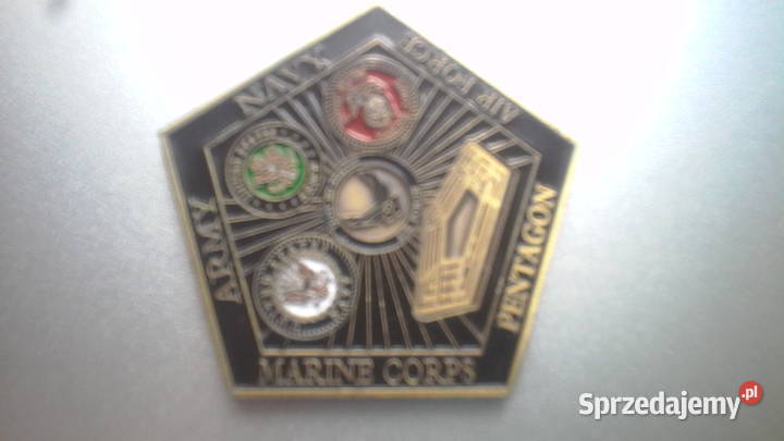 Moneta z napisem MARINE CORPS NAVY PENTAGON ARMY Pozostałe Wodzisław Śląski