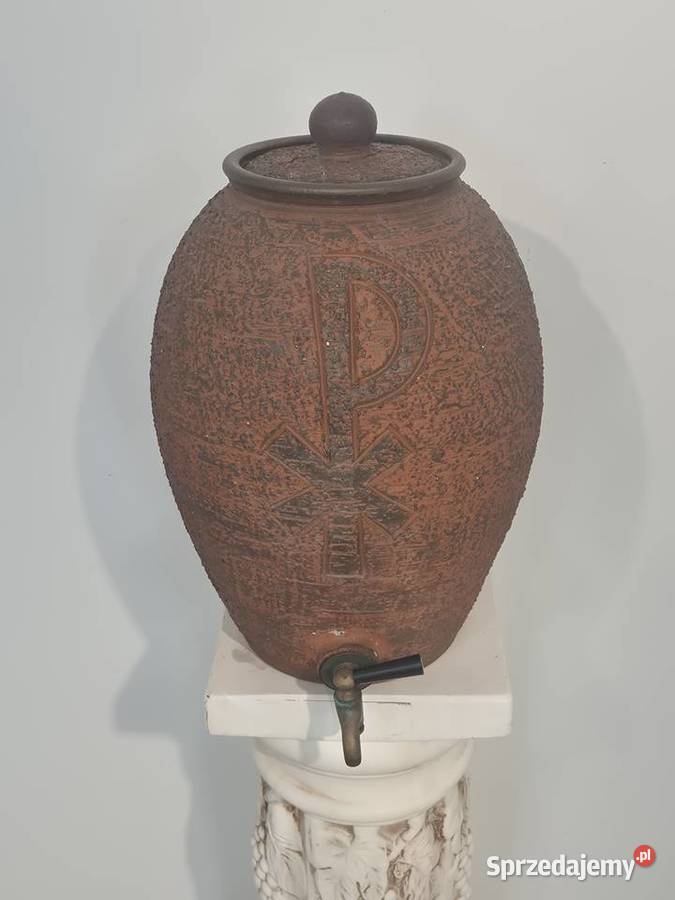 ceramiczne naczynie na wodę święconą Poddębice