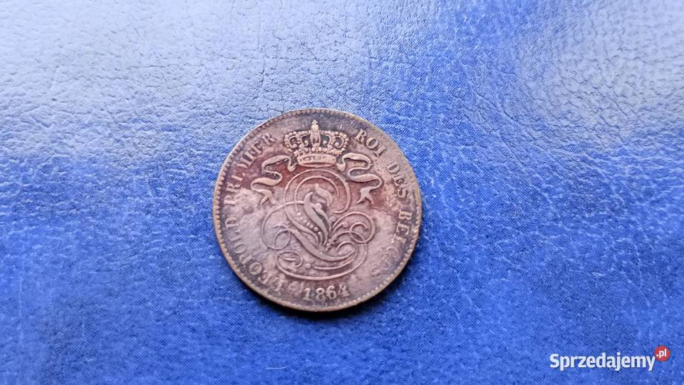 Stare monety 2 cent 1864 Belgia
