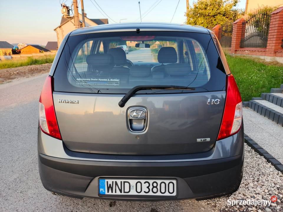 Hyundai i10 Salon Polska 12 benzyna 2008 R niski Krajno-Zagórze