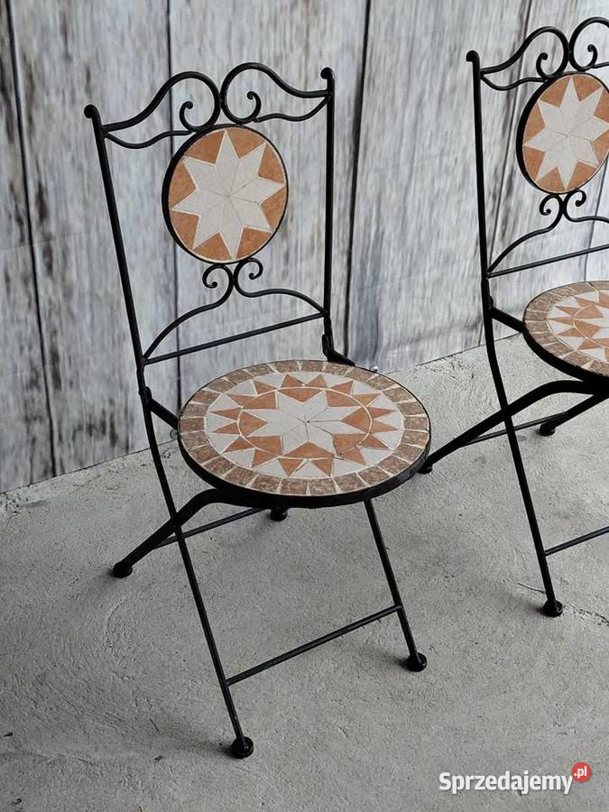 krzesła metalowe 2 sztuki 894 Byczyna