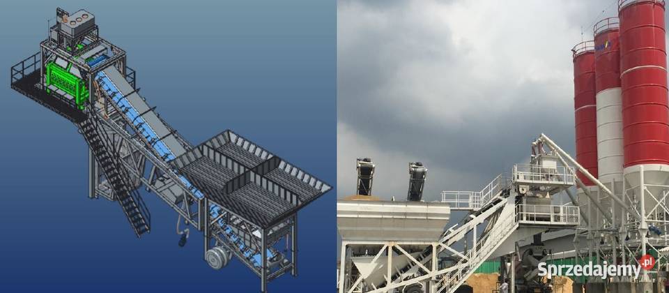 MOBILNY WĘZEŁ BETONIARSKI WYDAJNOŚĆ 60m3h mazowieckie Radom