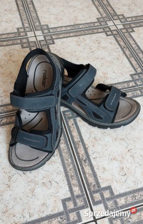 Rieker letnie skórzane męskie sandały na paski Sędziszów Małopolski