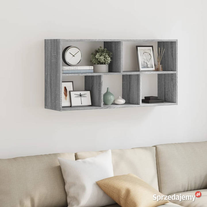 Półka ścienna szary dąb sonoma 100x25x50