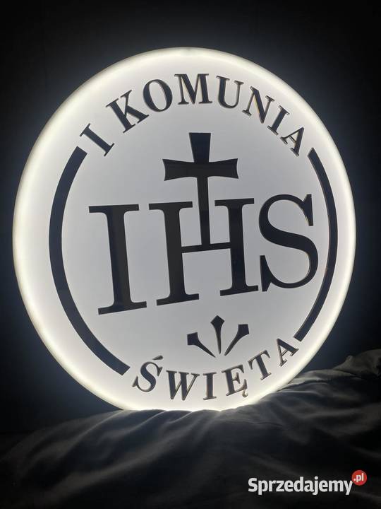 I Komunia Święta koło podświetlane IHS Siedlce
