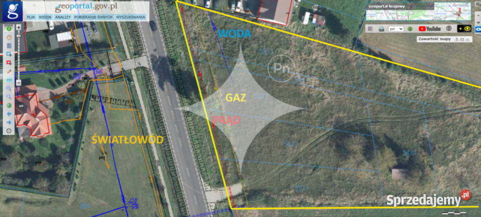 Działka komercyjna krajowej 17 i S17 Dąbrowa Tomaszowska sprzedam