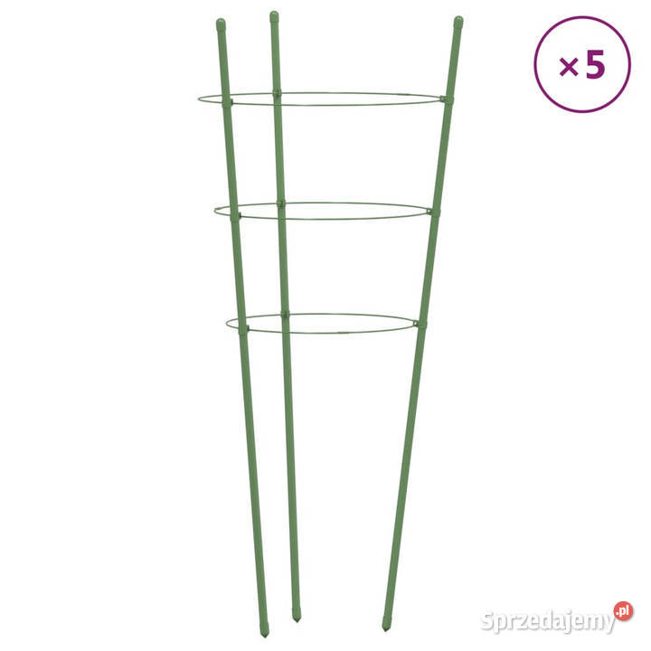 Podpórki roślin z 3 obręczami 5 zielone 60 stal Warszawa sprzedam