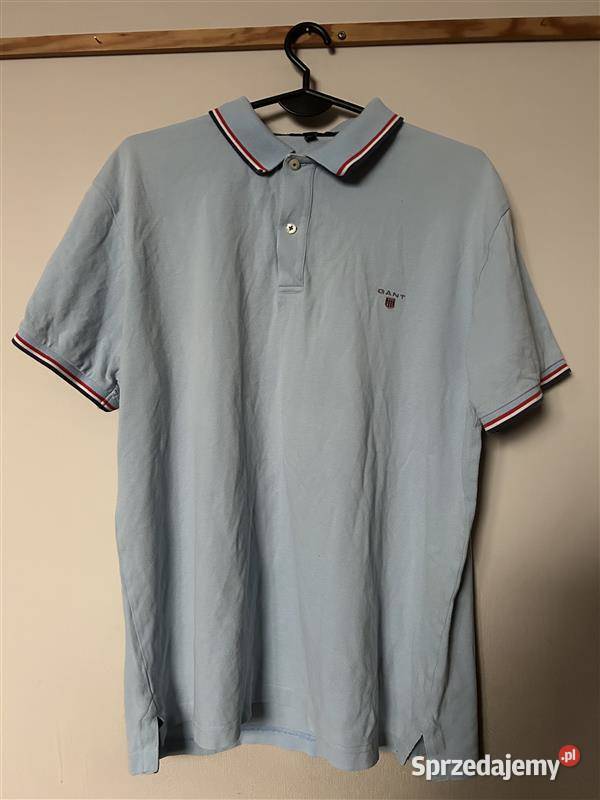 Męska błękitna koszulka polo GANT XL OKAZJA Zamość sprzedam