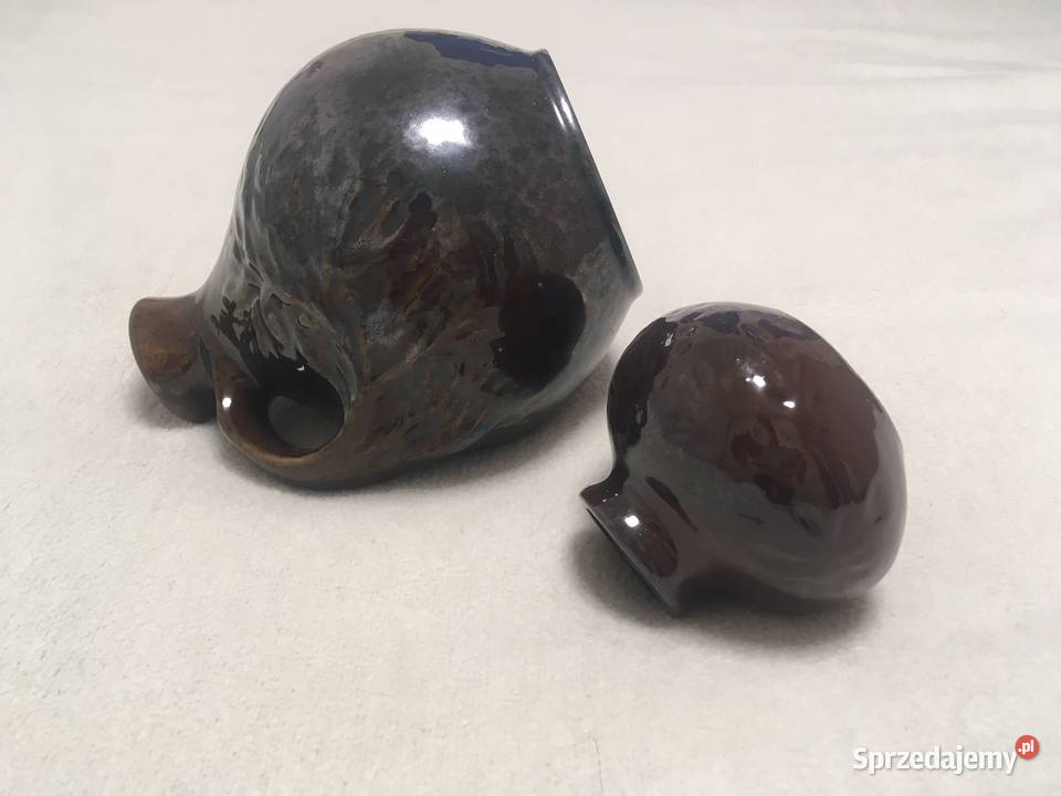 PRL wazony porcelit brązowe Kołobrzeg