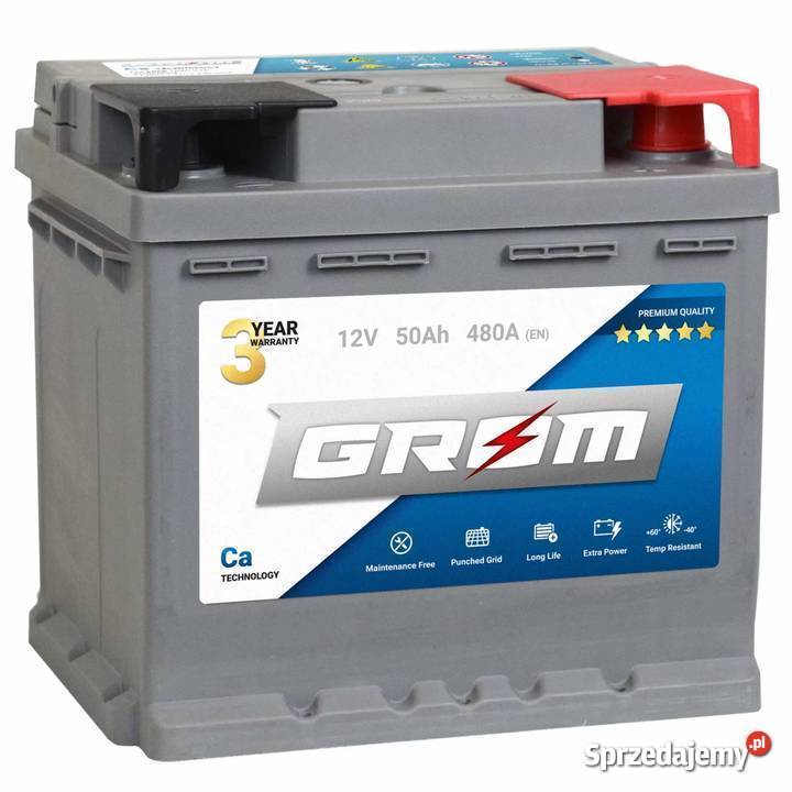 Akumulator 12V 50 Ah 480A GROM Specpart WOŁOMIN Wołomin