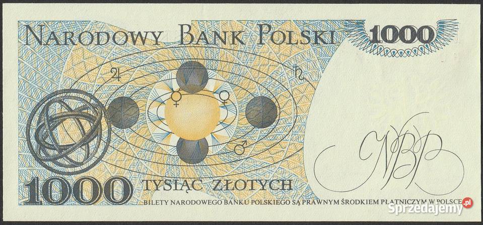 Polska 1000 złotych 1982 Kopernik FU stan Łódź