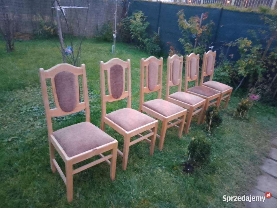 Krzesła naturalne drewno dąb Olsztyn