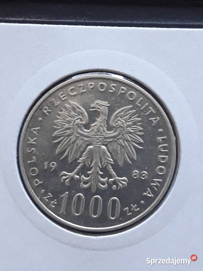 1000 Papież Jan Paweł II 1983 r 8 UNC Numizmatyka Konin