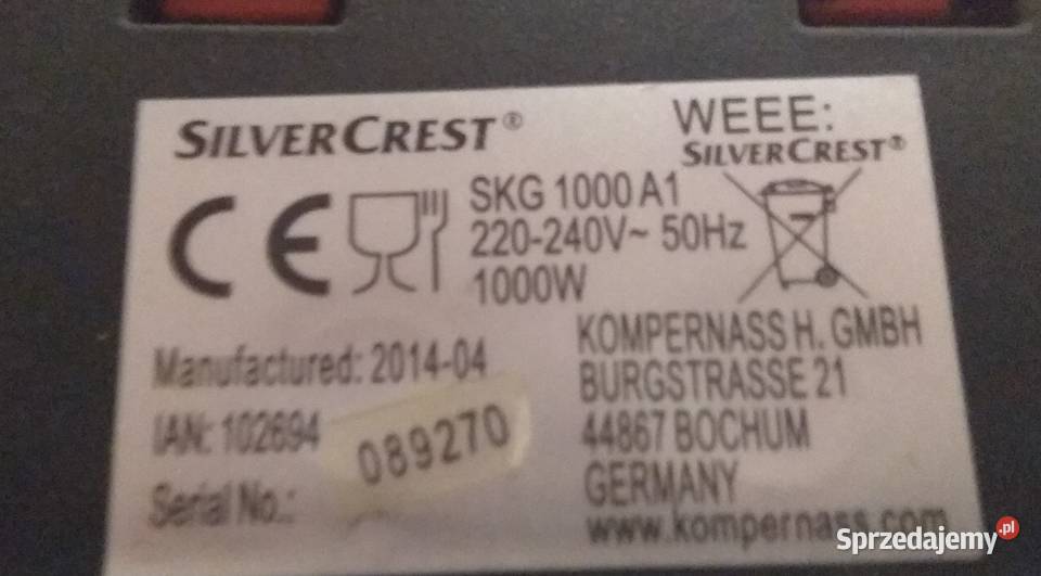 Opiekacz Grill Chojna sprzedam