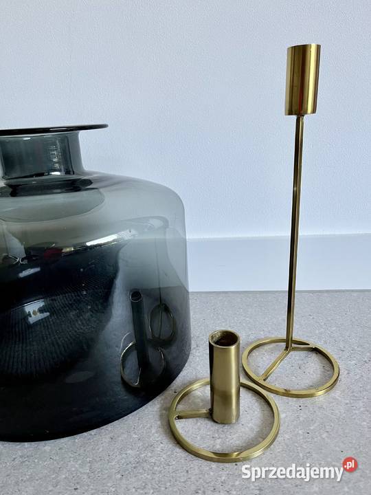 Świeczniki złote HM home zestaw świeczników mazowieckie Warszawa sprzedam