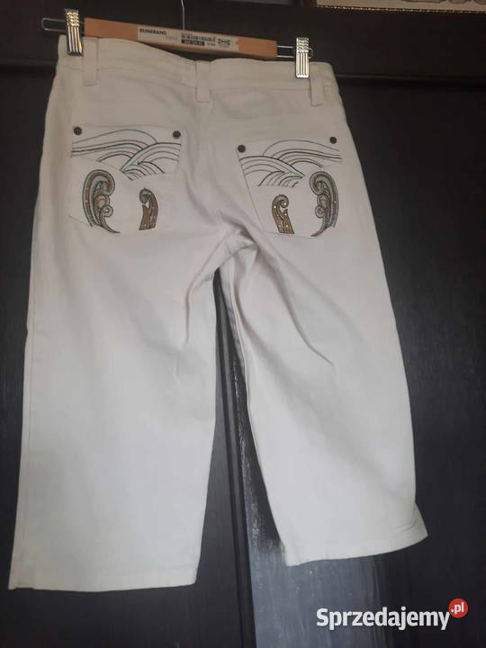 Spodnie rybaczki biały