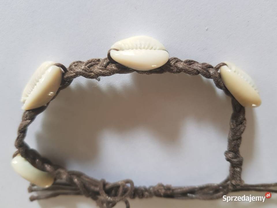 egzotyczna bransoletka ze skóry i muszli Kielce