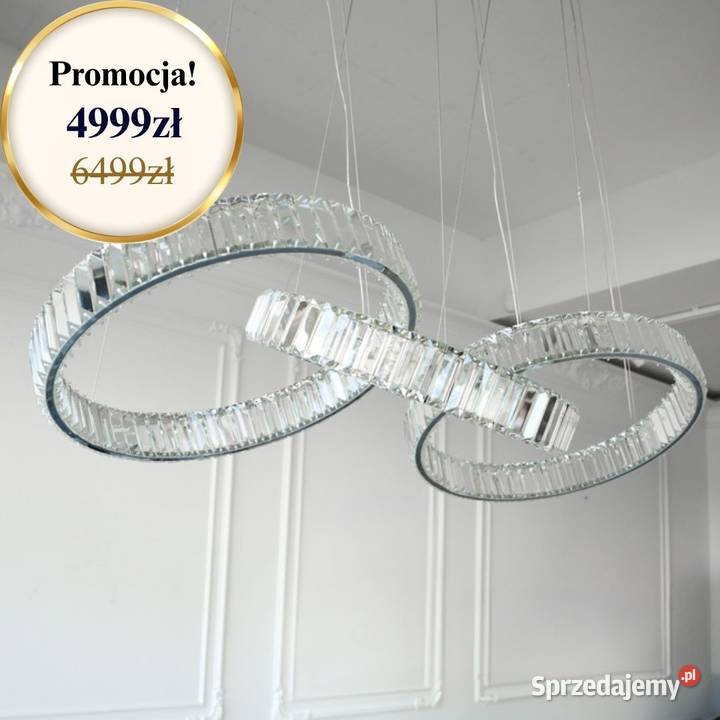 Żyrandol ECLIPSE Srebrny Lampa Wisząca Podłużna Lampy wiszące mazowieckie Warszawa