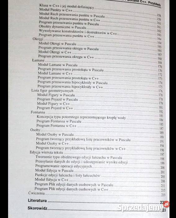 Turbo Pascal i Borland C Przykłady Kazimierz lubelskie Chełm
