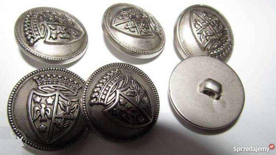 Guziki z herbem tarcza korona lew Zamość sprzedam