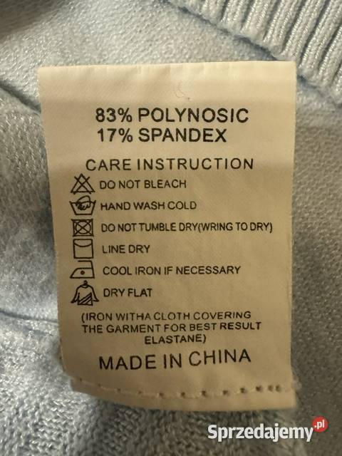 Sweter damski SM dzianina niebieski rozpinany z Częstochowa