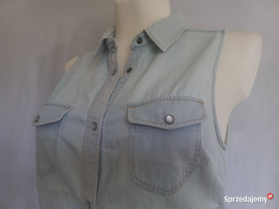 Bluzka jeans jasny Bez Rękawów r 3638 damska bez rękawa