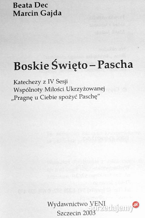 Boskie Święto Pascha Beata Dec Marcin Gajda Pozostałe