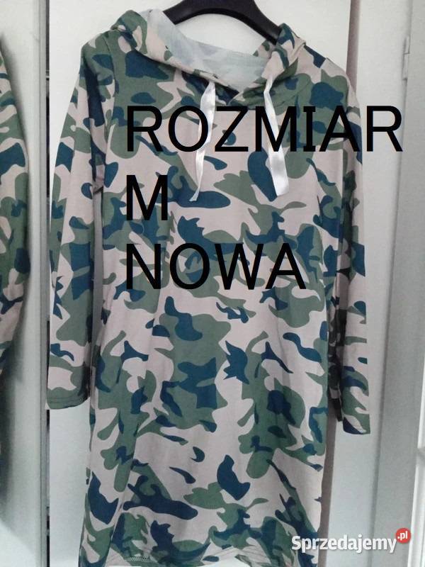 Bluza Damska Długa Kaptut Moro Khaki M Nowa Bydgoszcz