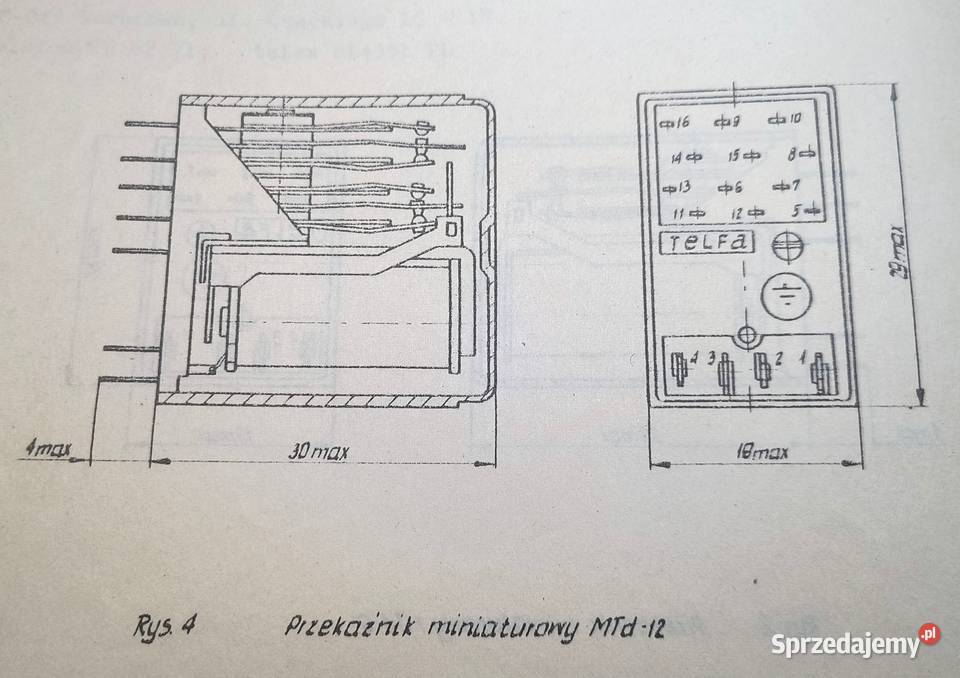 Przekaźnik MTd12 12V TELFA 1423 pomorskie sprzedam