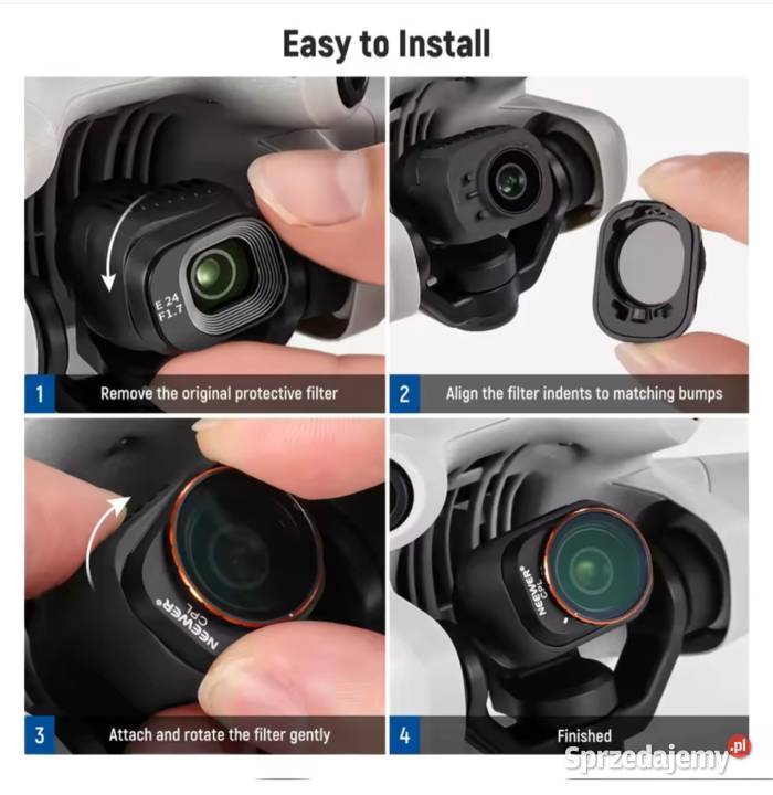 Zestaw soczewek filtrów Neewer ND DJi mini 4 pro Łódź