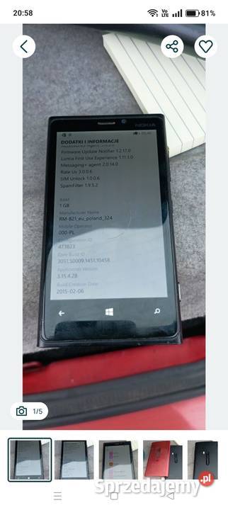 sprzedam nokie Lumia Black sprawna kabel USB do Sosnowiec