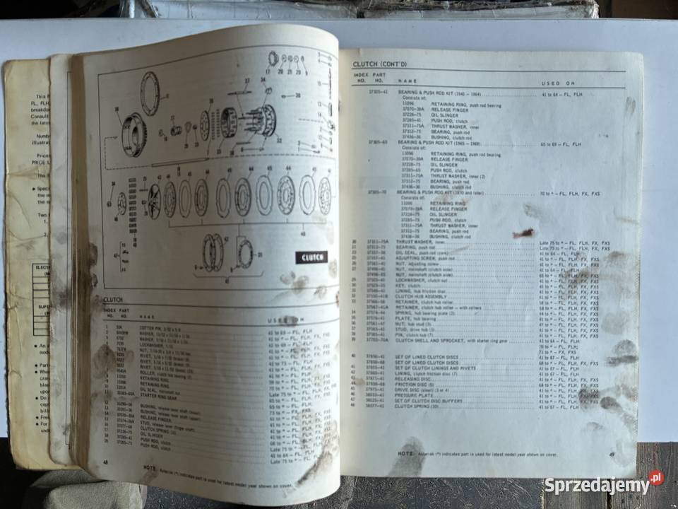 Harley Davidson Parts Catalog 19411978 Stalowa Wola sprzedam