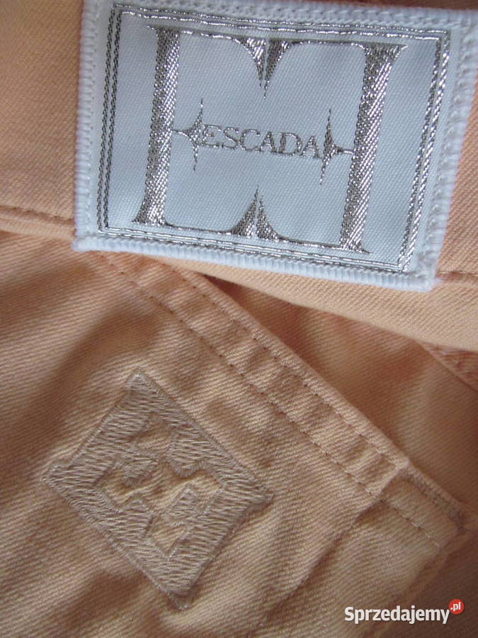 Spodnie Escada 38 bawełniane brzoskwiniowe Spodnie podkarpackie Dębica