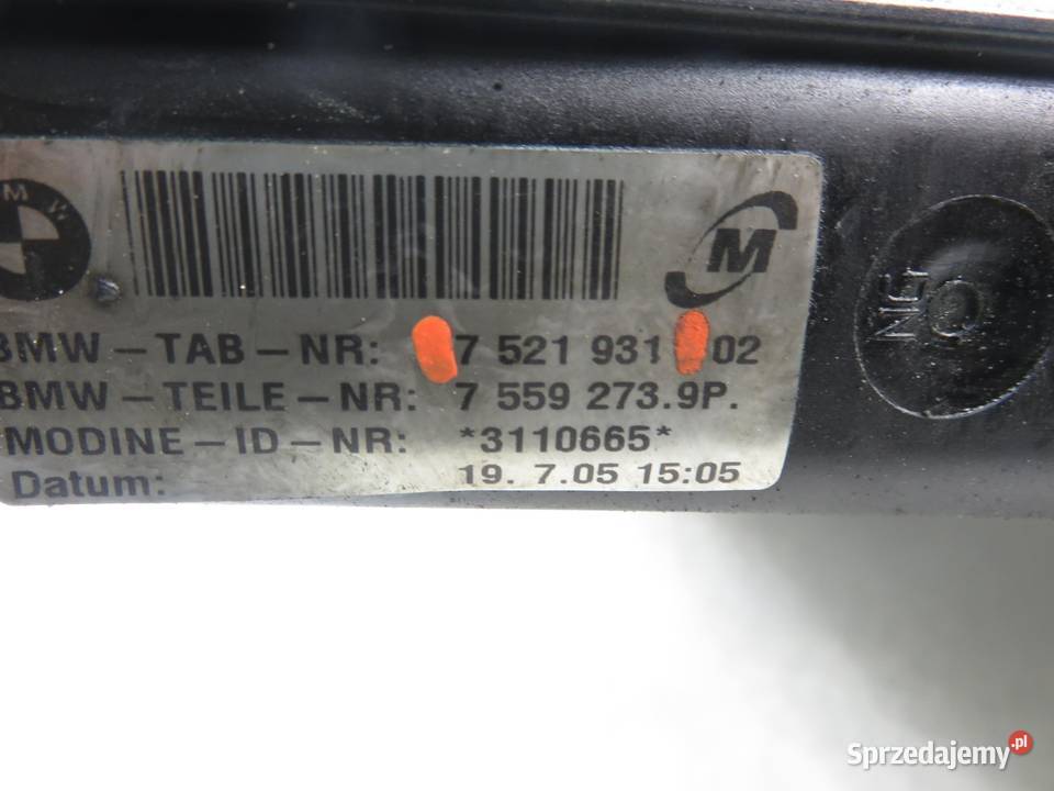 CHŁODNICA WODY BMW E90 318 i 7521931