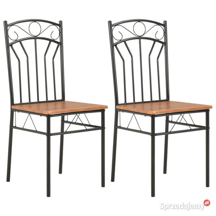 Krzesła do jadalni 2 brązowe MDF WM281399 mazowieckie