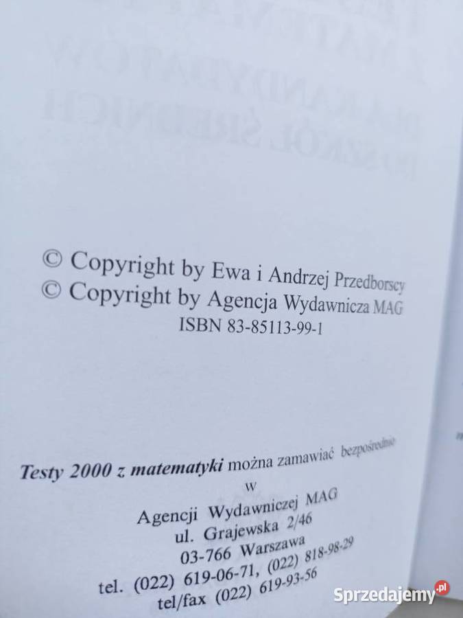 Matematyka używane podręczniki szkolne skrypt, zeszyt ćwiczeń, zbiór zadań, testów Warszawa