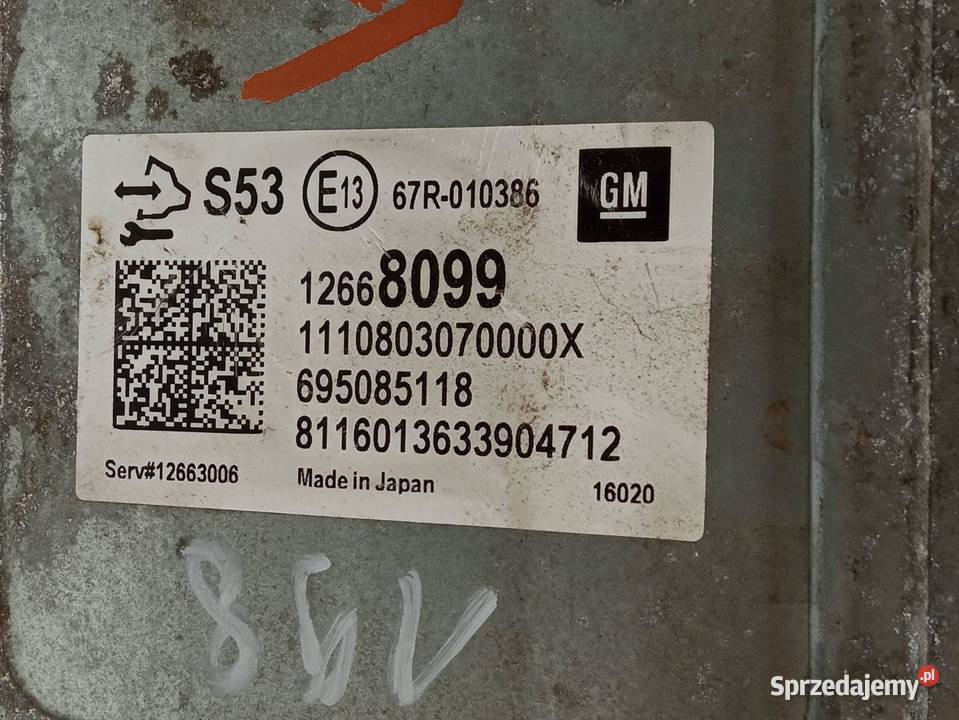 STEROWNIK SILNIKA 12668099 14 B 89 Opel Corsa V
