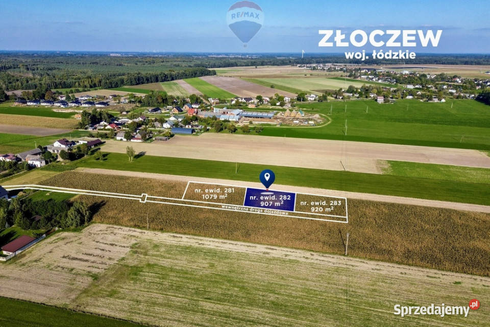 Działka z warunkami zabudowy 907 m 0m Złoczew