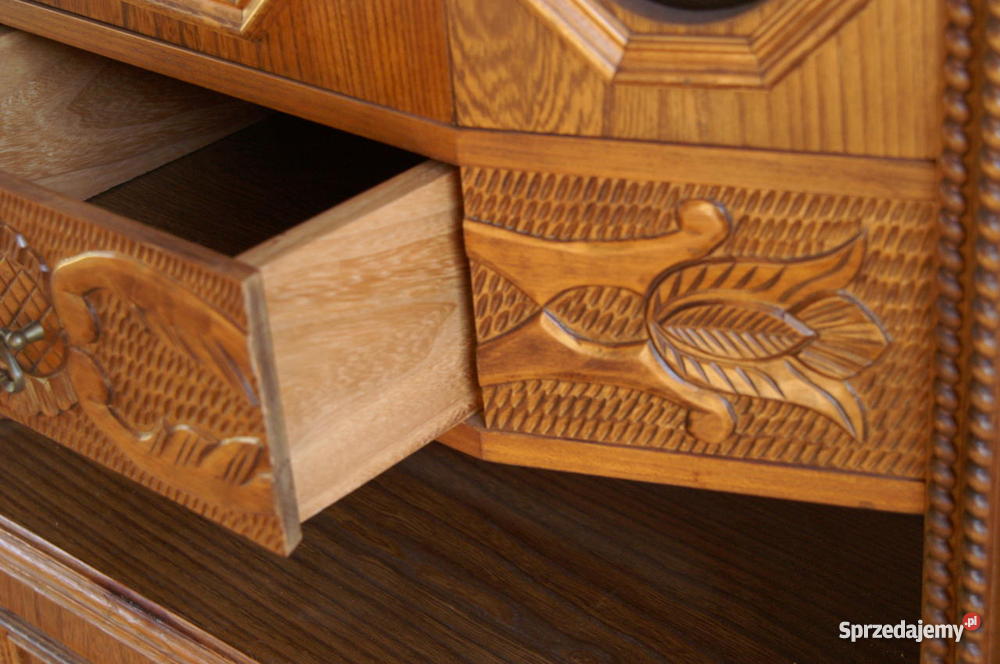 Segment dębowy meblościanka dębowa regał dębowy Warszawa