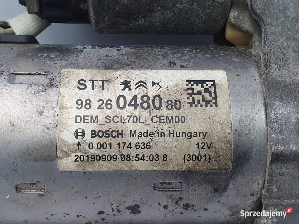 ROZRUSZNIK Citroen Jumper 22 BlueHDI Oryginał Układ elektryczny silnika Chełm
