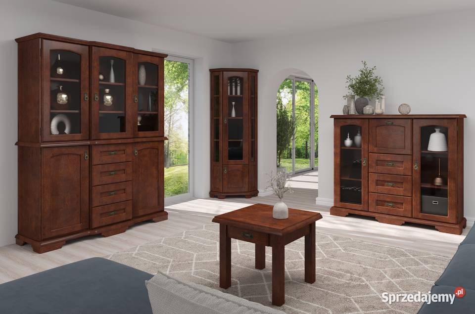 Komoda drewniana z barkiem i szufladami kredens Poznań sprzedam