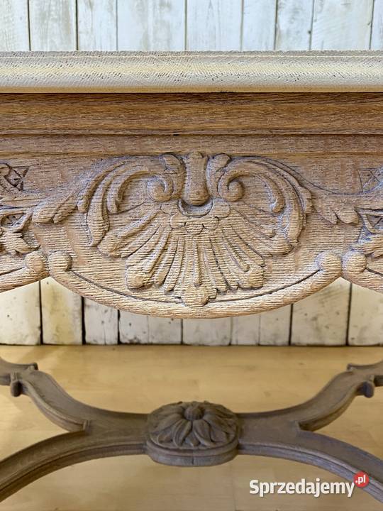 Zestaw odnowiony potężny stół dębowy 8 krzeseł Poznań