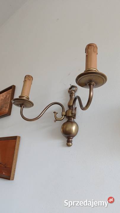 Stare mosiężne kinkiety kujawsko-pomorskie Włocławek
