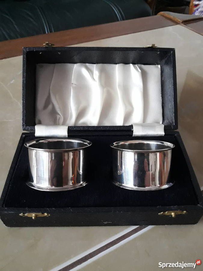 Antyk posrebrzany komplet do serwetek YEOMAN Janów Lubelski