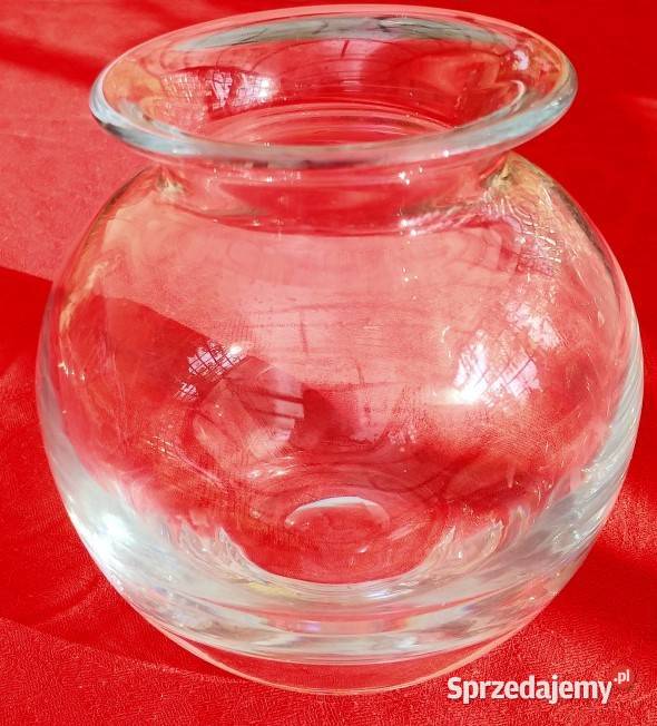 Oryginalny szklany wazon Milanówek