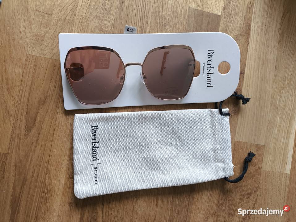 Okulary przeciwsłoneczne River Island złote Poznań