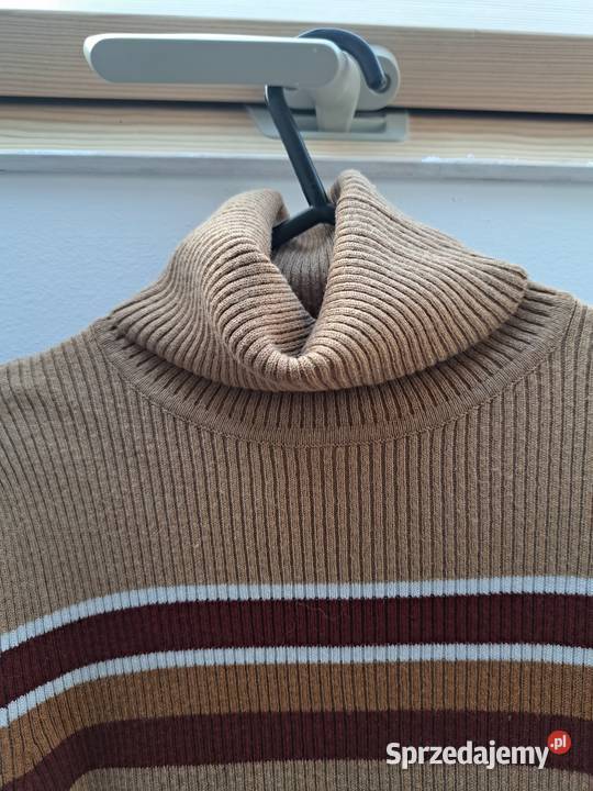 Sweterek w paski z golfem Amisu XS Trąbki Wielkie sprzedam