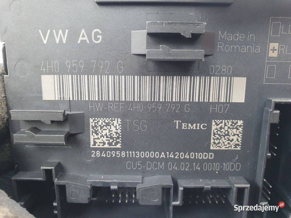 MODUŁ AUDI A8 L D4 4H0959792G osobowe Lipno