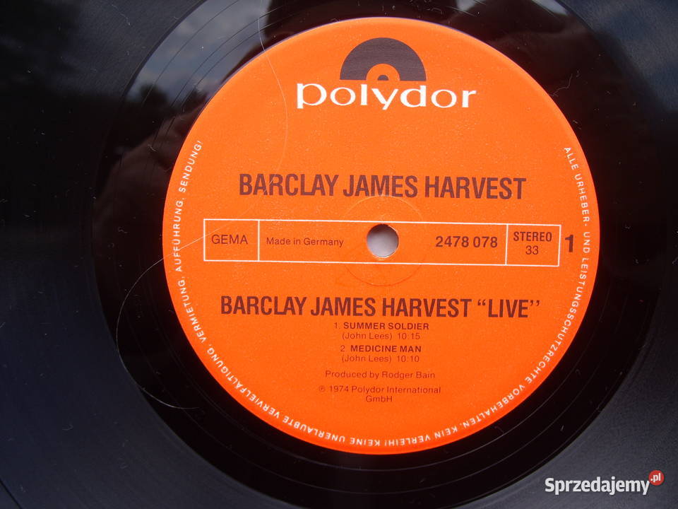Winyl LP BARCLAY JAMES HARVESYLIVE 2 LP 1974 Płyty i kasety Wołów